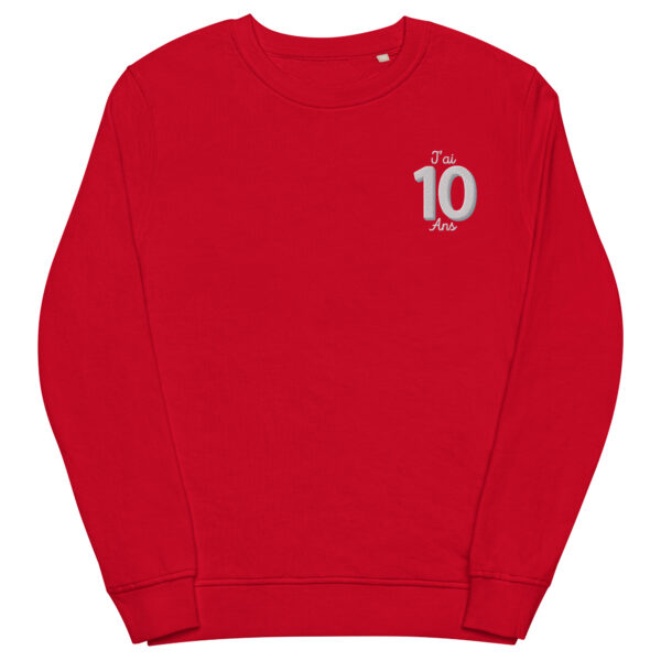 Sweatshirt - J'AI 10 ANS (red, green, navy)